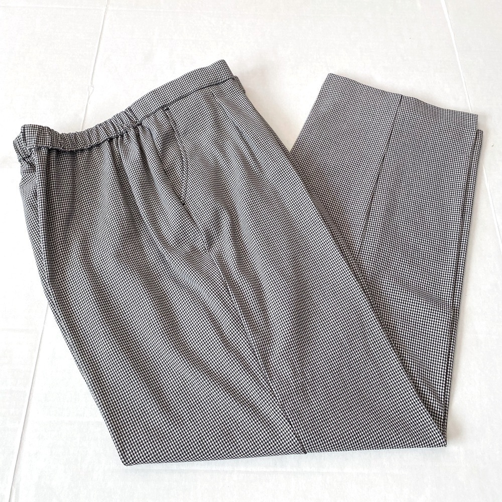 Kim Rogers Woman's Black & White Hounds Print Elastic Waist Pants Size 20W - Picture 6 of 14